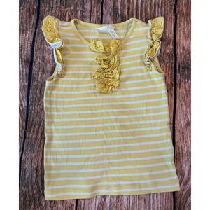 Matilda Jane Yellow Ribbed Ruffle Tank Top 6‎